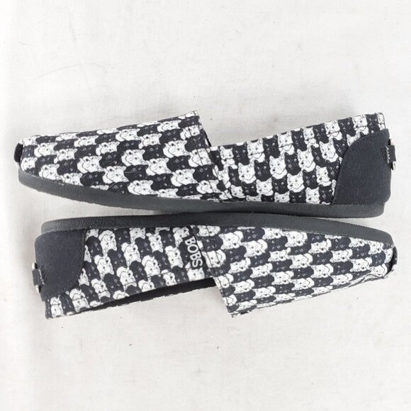 Skecher Shoes Wmn Sz 5 Bobs Schnauzer Black White AOP Slip On Loafer Memory Foam - Picture 11 of 16